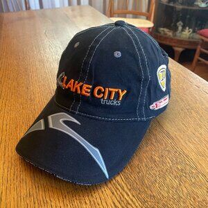 Men's LAKE CITY TRUCKS Black Flexible One Size S/M Fitted Baseball Cap/Hat